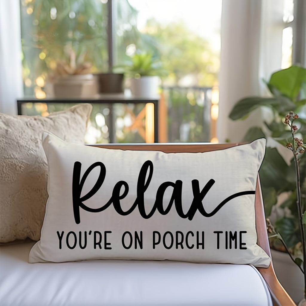 Relax Throw Pillow Cover