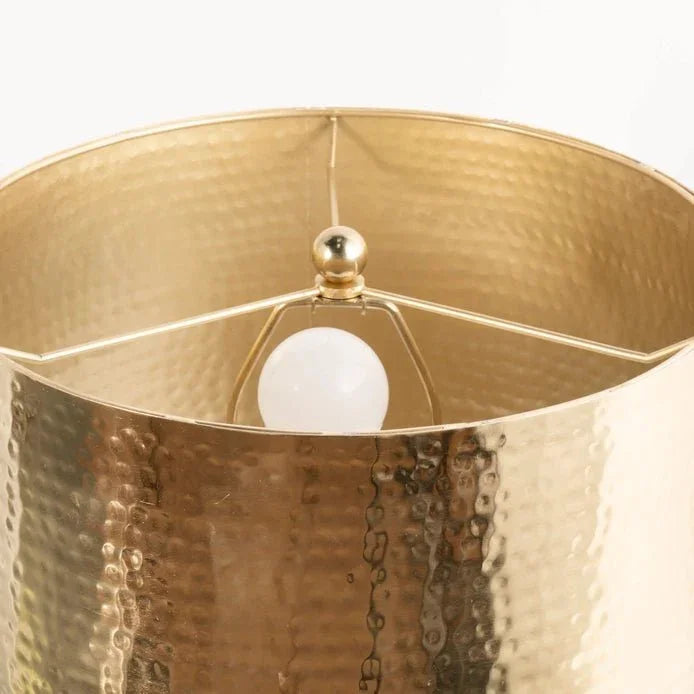 GOLD AND CONCRETE DRUM LAMP - solid wood furniture by Chic Woods
