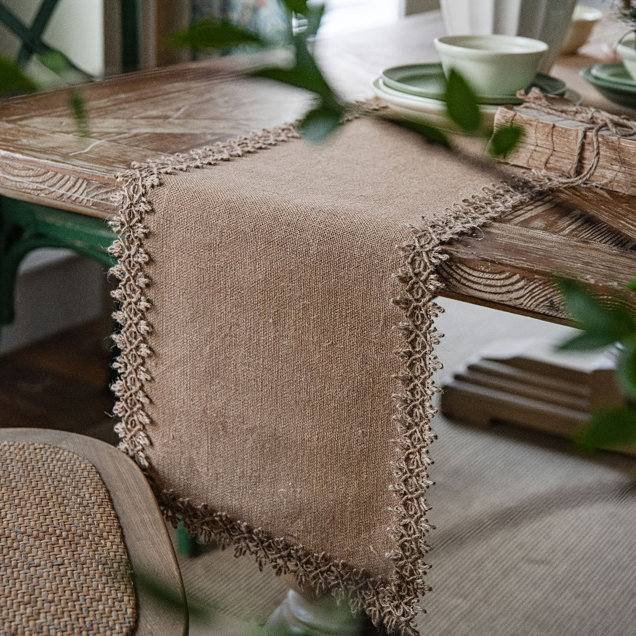 Burlap Natural Jute Table Runner