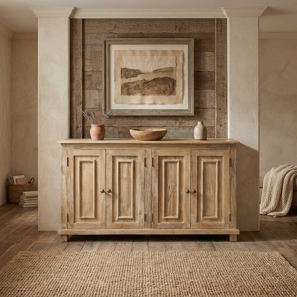 Edinburgh Distressed Solid Wood Sideboard