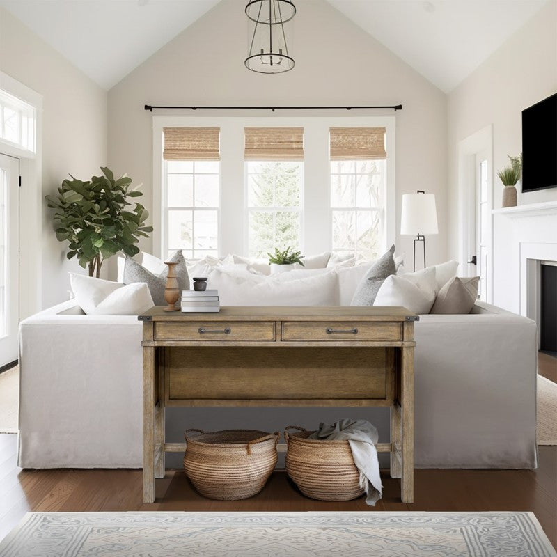 Belfast 54” Modern Rustic Console | Solid Wood with Reclaimed Finish