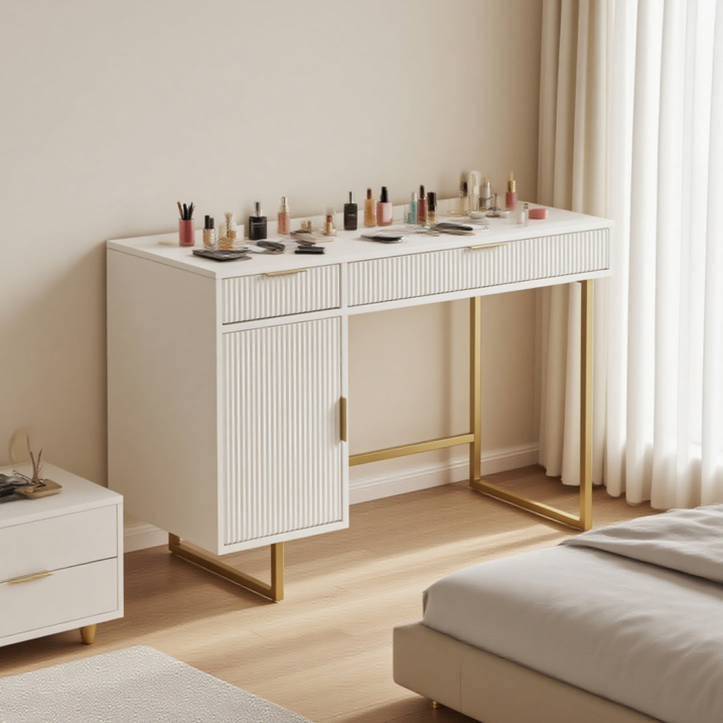 Chic Woods Home Collection — The Rowan 47” Storage Desk - solid wood furniture by Chic Woods