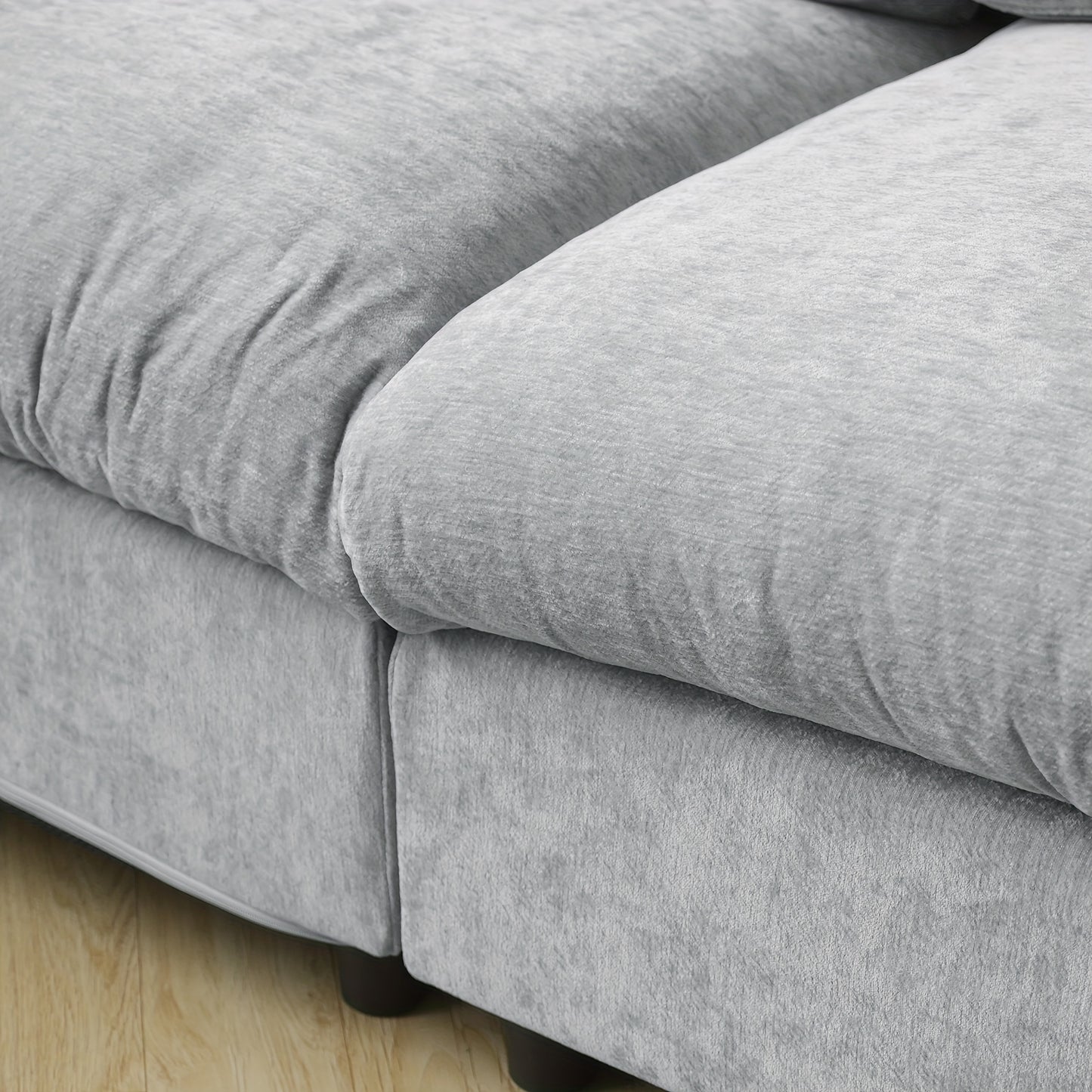 Montclair 134” Modular Lounge Sofa | Oversized L-Shape with Ottoman