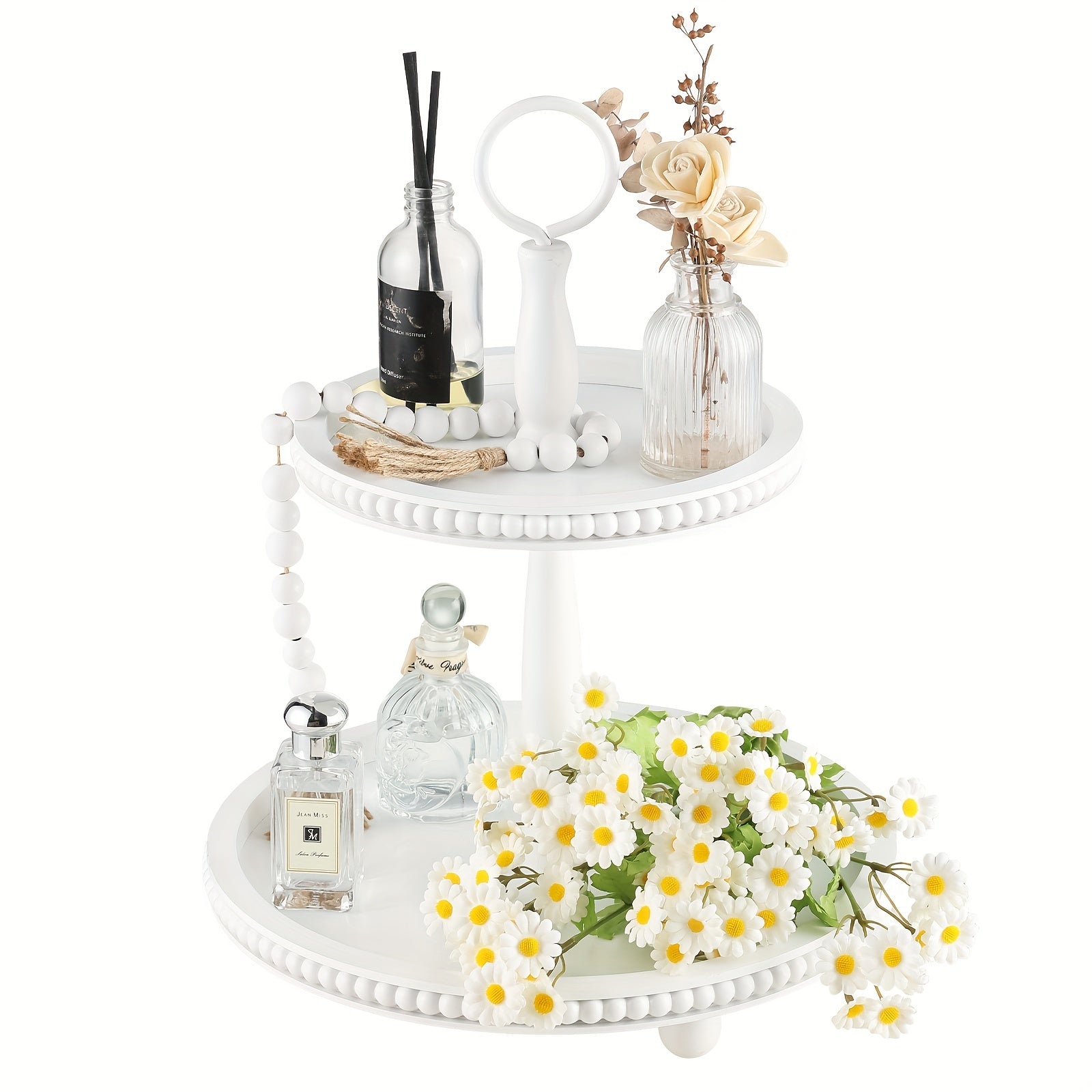 Farmhouse Wooden 2 Tiered Tray
