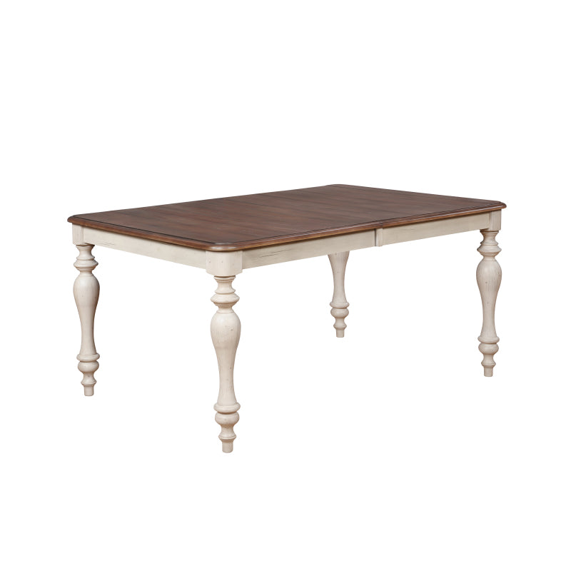 Archer Weathered Oak Dining Table with Extension Leaf