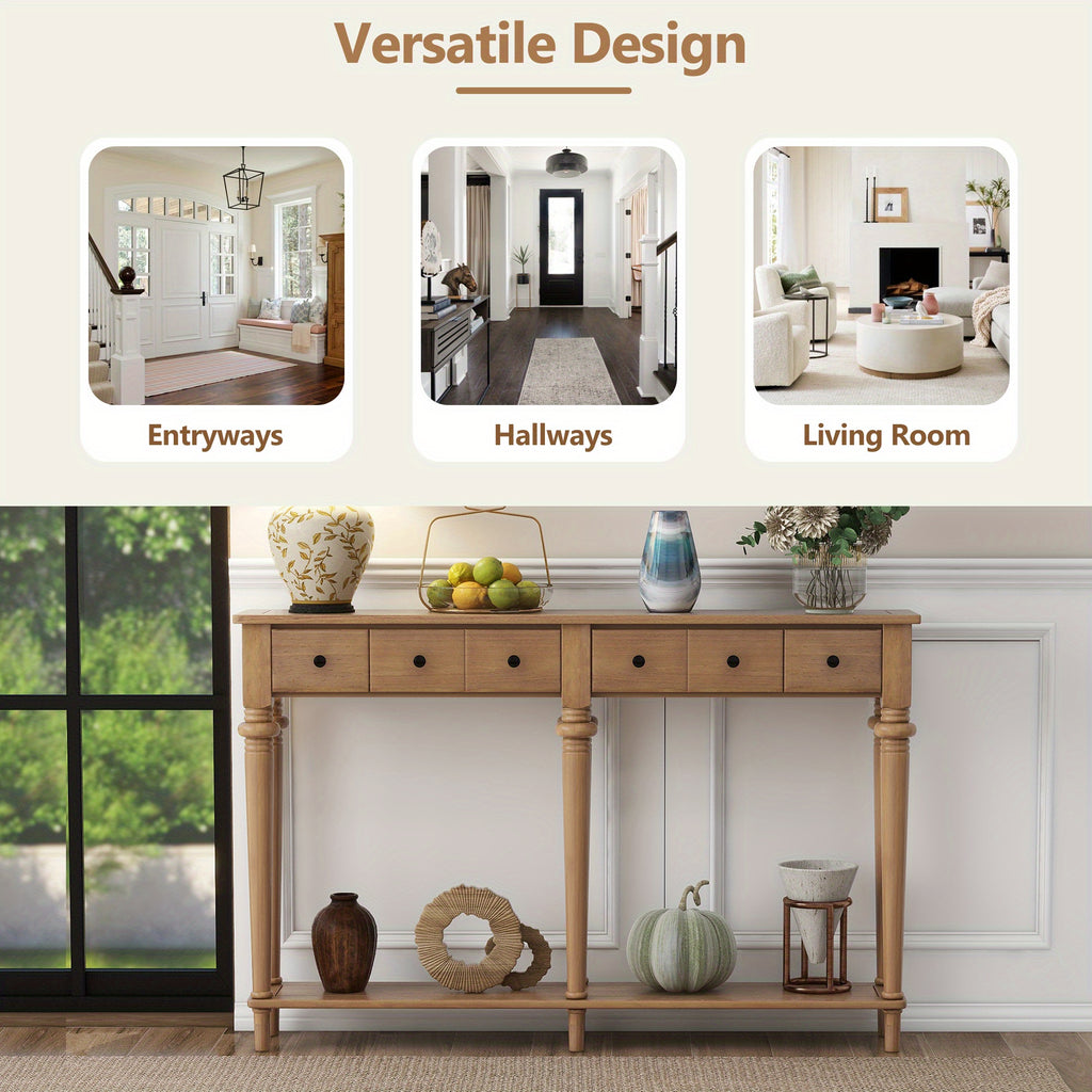 narrow Pine Console Table