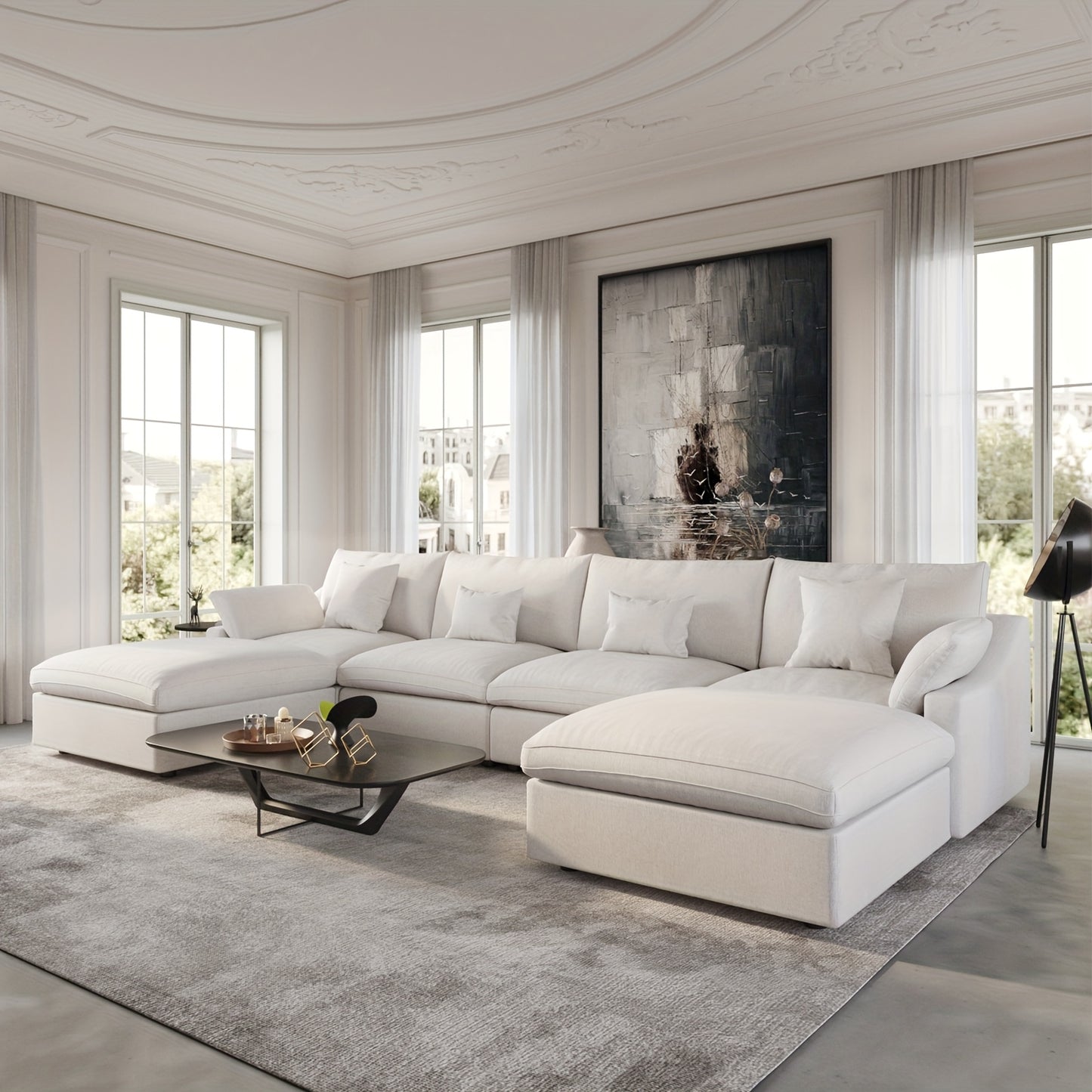 Chic Woods Home Collection — The Fairmount Modular Cloud Sectional - solid wood furniture by Chic Woods