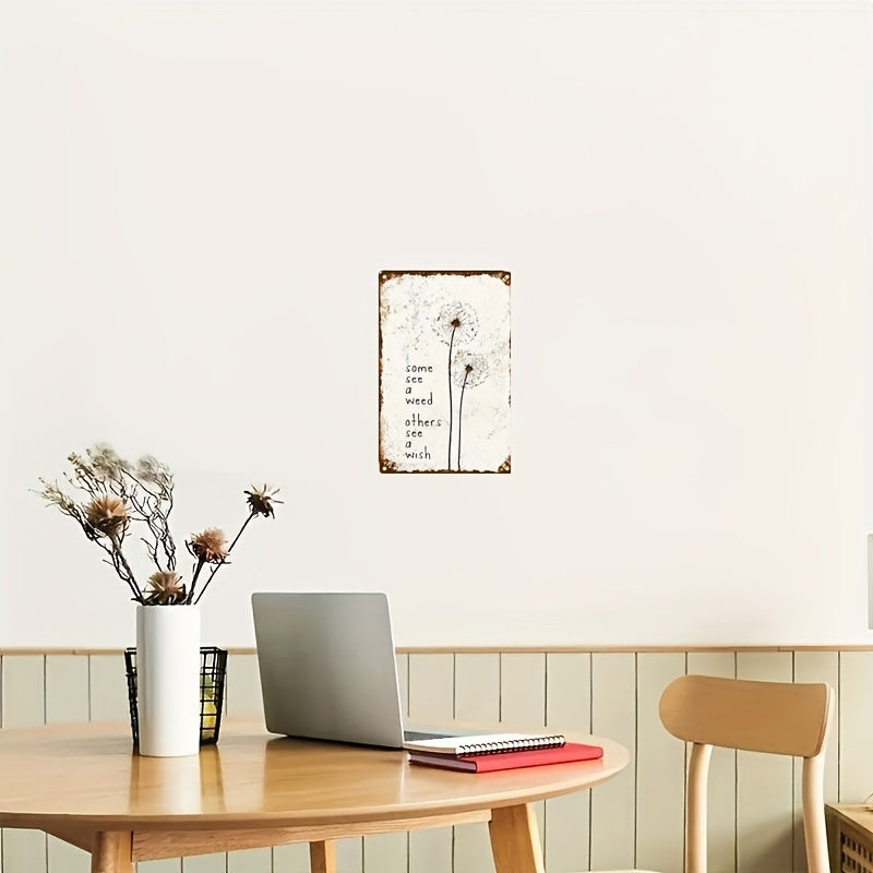 Charming Dandelion Wishing Wood Decor