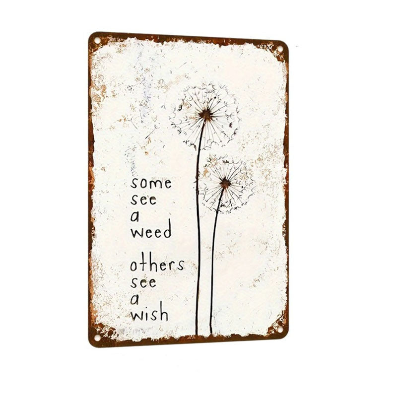 Charming Dandelion Wishing Wood Decor