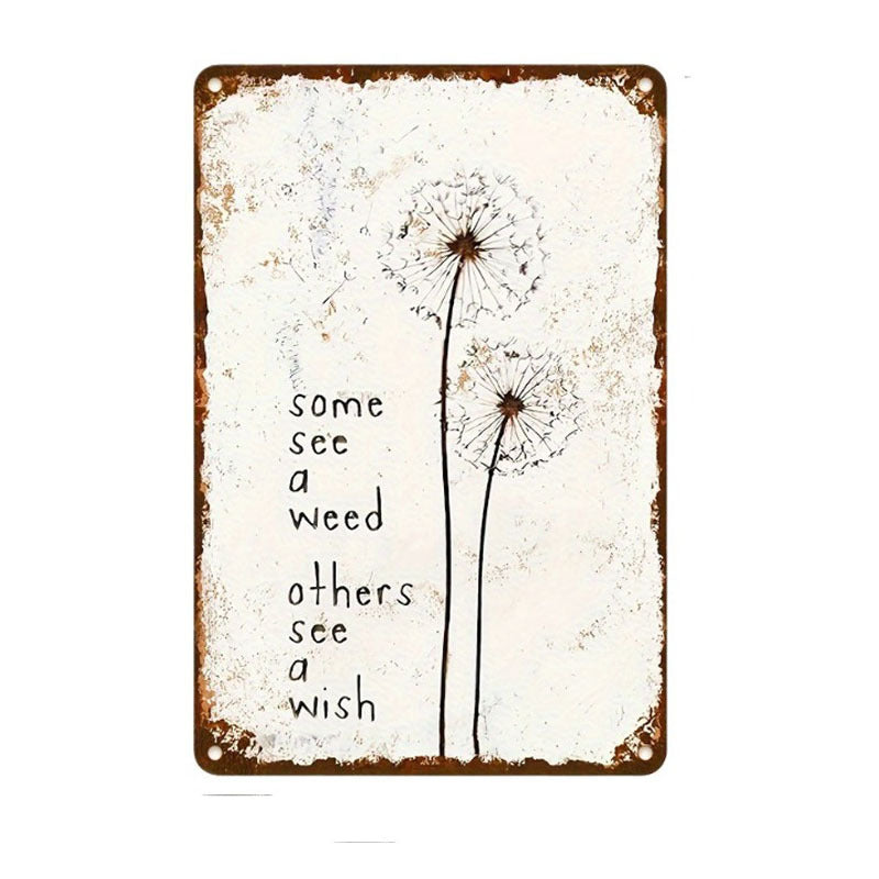 Charming Dandelion Wishing Wood Decor