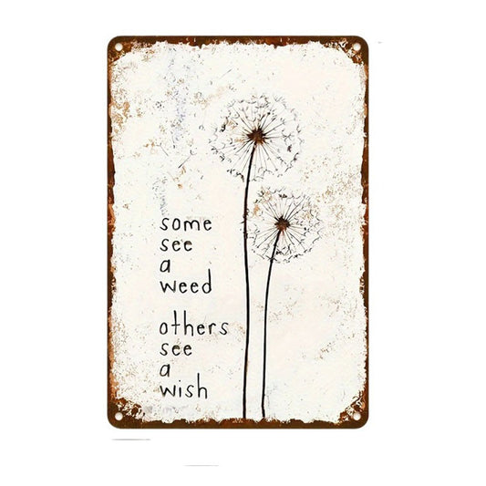 Charming Dandelion Wishing Wood Decor