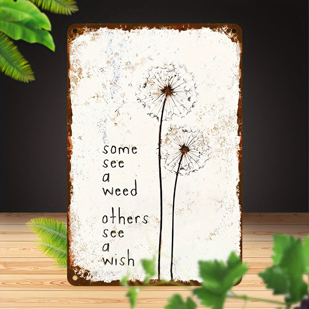 Charming Dandelion Wishing Wood Decor