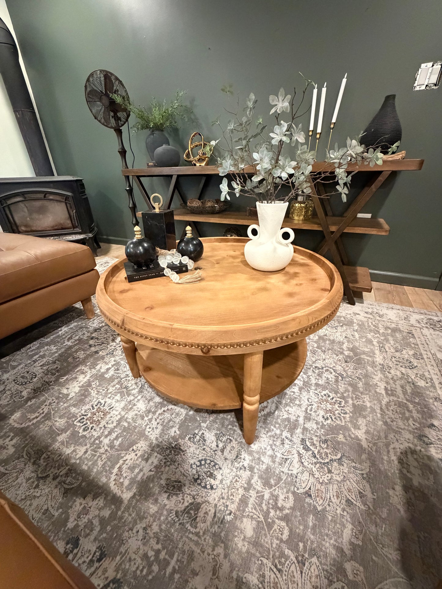 Florence Round Wood Coffee Table
