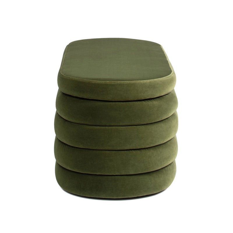 Sienna 49” Oval Bouclé Storage Bench | Hinged Lid Seating