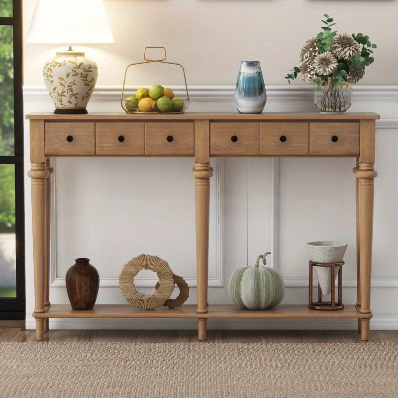 narrow Pine Console Table