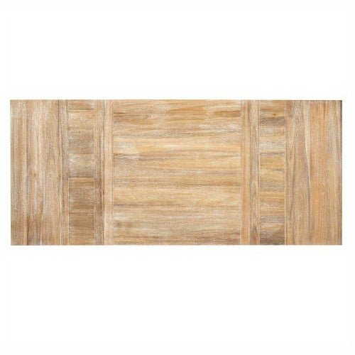 Thompson 6 - Piece Farmhouse Dining Set - 82" Extendable Table with Footrest, 4 Upholstered Chairs & Bench, Natural beige Cushions - solid wood furniture by Chic Woods