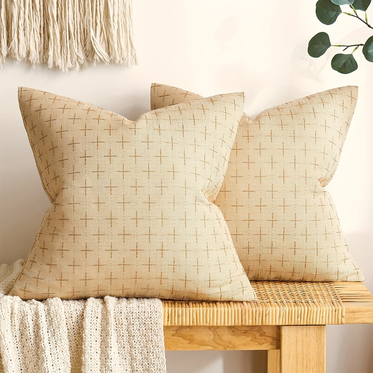 Cross-stitch Decorative throw Pillow Cover