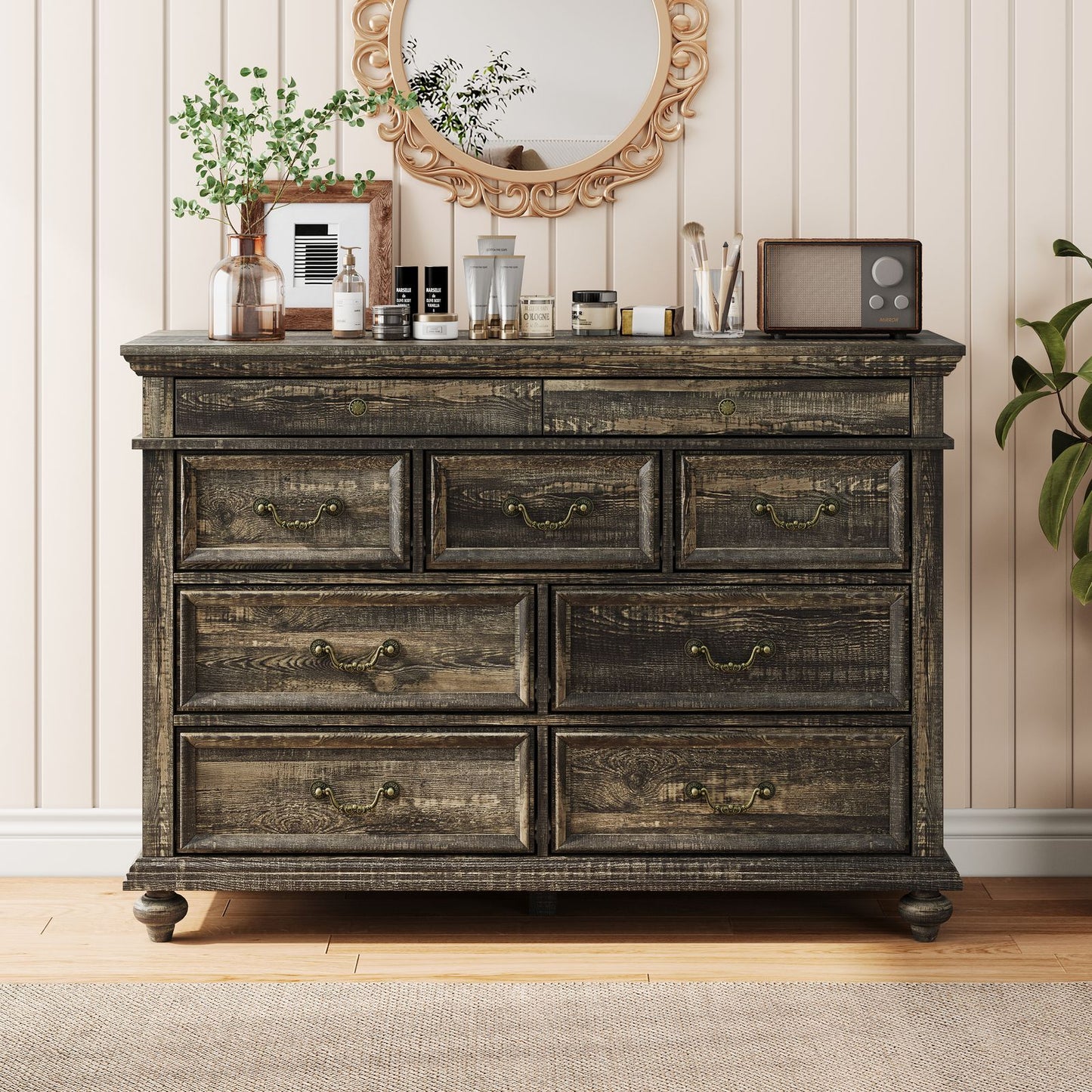 Hawthorne Ridge Nine-Drawer Chest

Spacious Storage Dresser Cabinet with Metal Handles