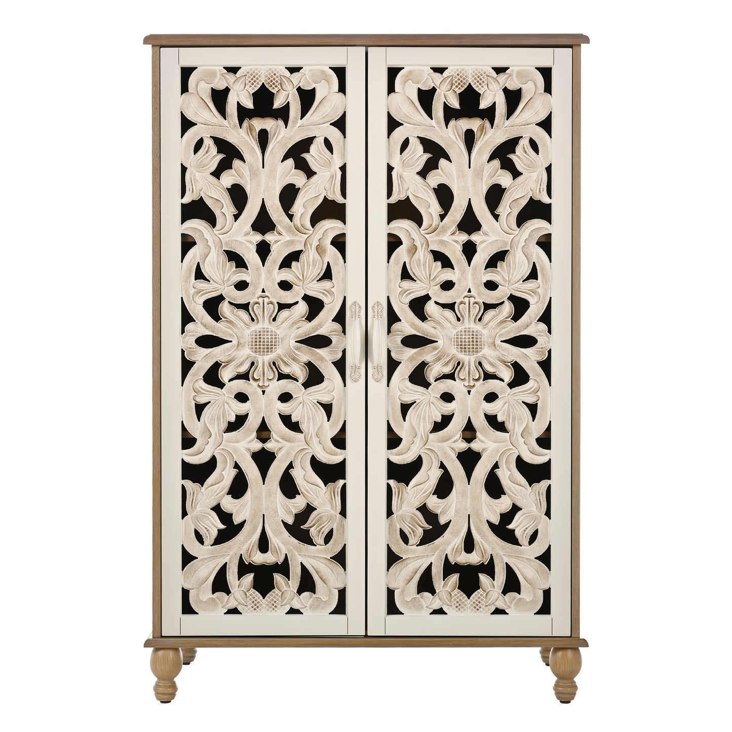 47.6"H Tall Cabinet Sideboard, Coffee Bar with 2 Doors, Featuring Cabinet with Adjustable Shelves; Suitable for in Kitchens, Dining Rooms Or Hallways
