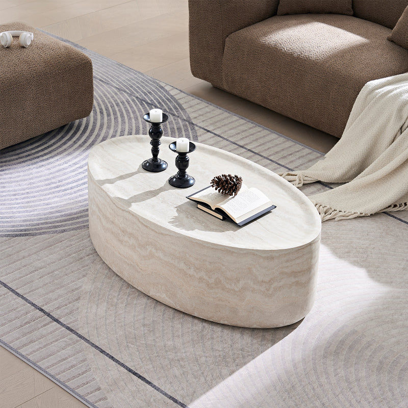 Contemporary Oval Coffee Table, Perfect for Decorating And Utilizing in Your Living Space