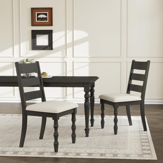 Valmere Roman-Leg Dining Chairs (Set of 2) | Solid Wood Upholstered