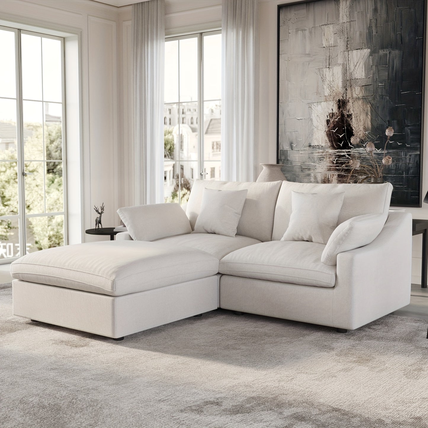 Chic Woods Home Collection — The Fairmount Modular Cloud Sectional - solid wood furniture by Chic Woods