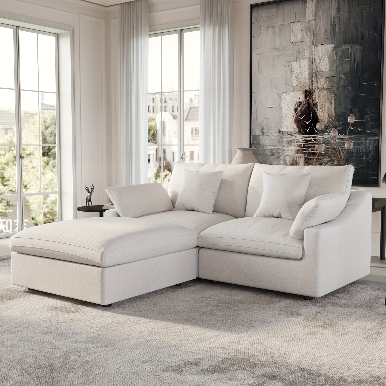Chic Woods Home Collection — The Fairmount Modular Cloud Sectional - solid wood furniture by Chic Woods