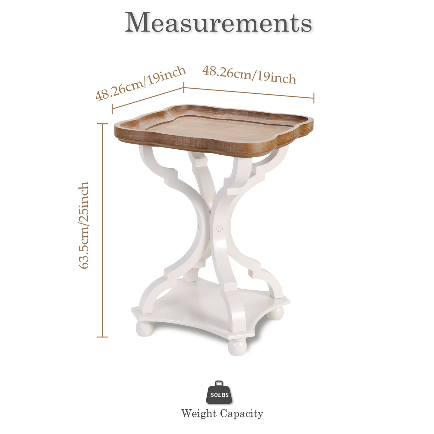 Farmhouse Cottage Accent Table