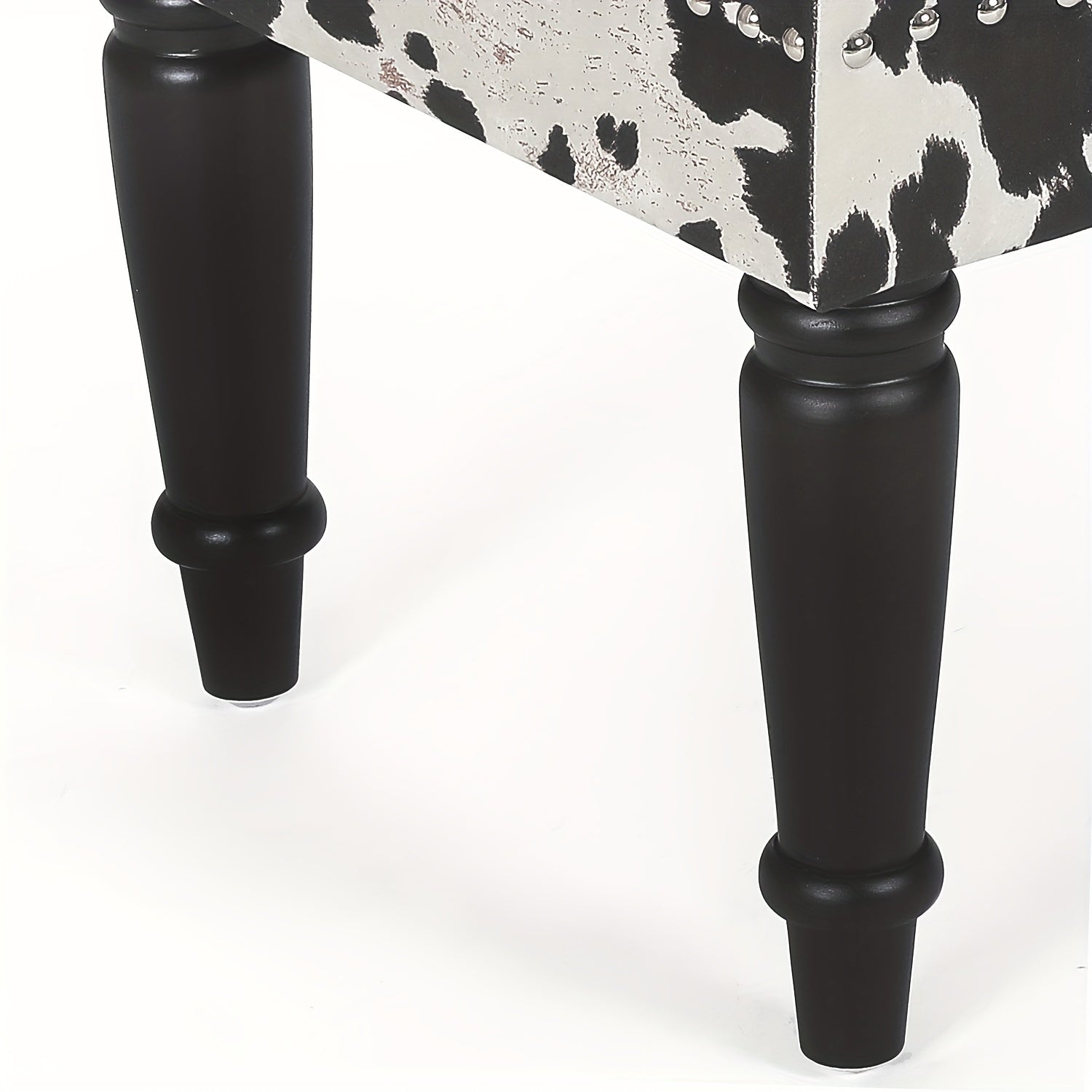 Cow Hide decorative accent bench