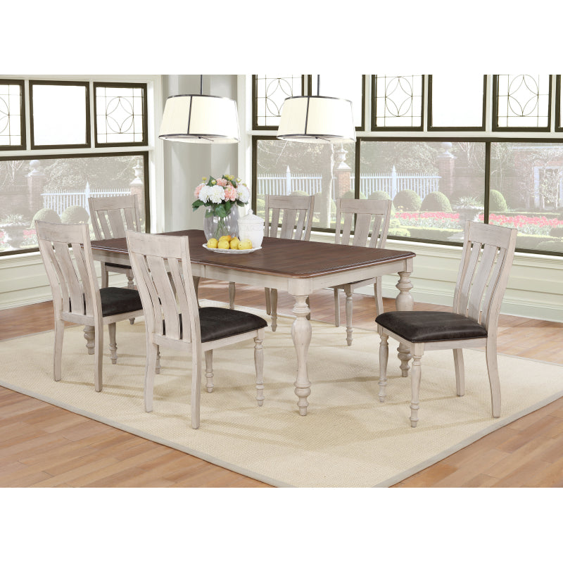 Archer Weathered Oak Dining Table with Extension Leaf