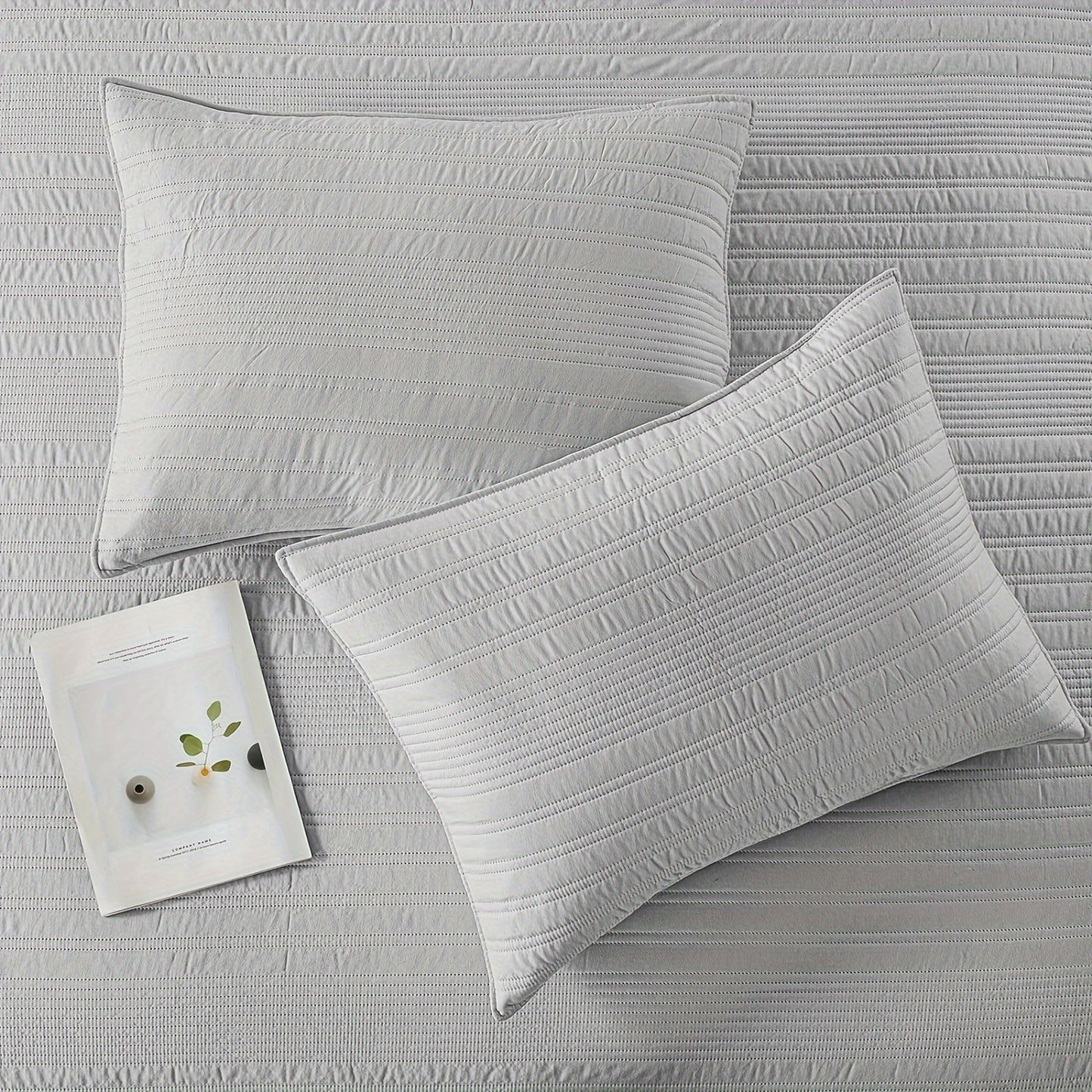 Ultra - Lightweight Embossed Bedding Set – Soft, Breathable 3 - Piece Quilt Set - solid wood furniture by Chic Woods