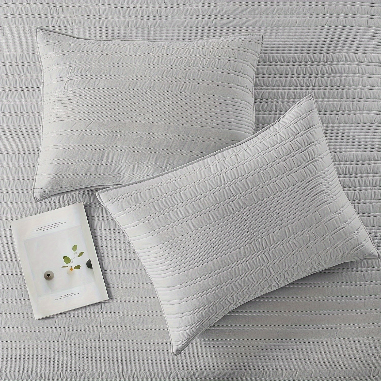 Ultra - Lightweight Embossed Bedding Set – Soft, Breathable 3 - Piece Quilt Set - solid wood furniture by Chic Woods