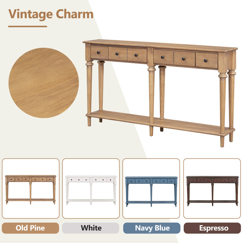 narrow Pine Console Table