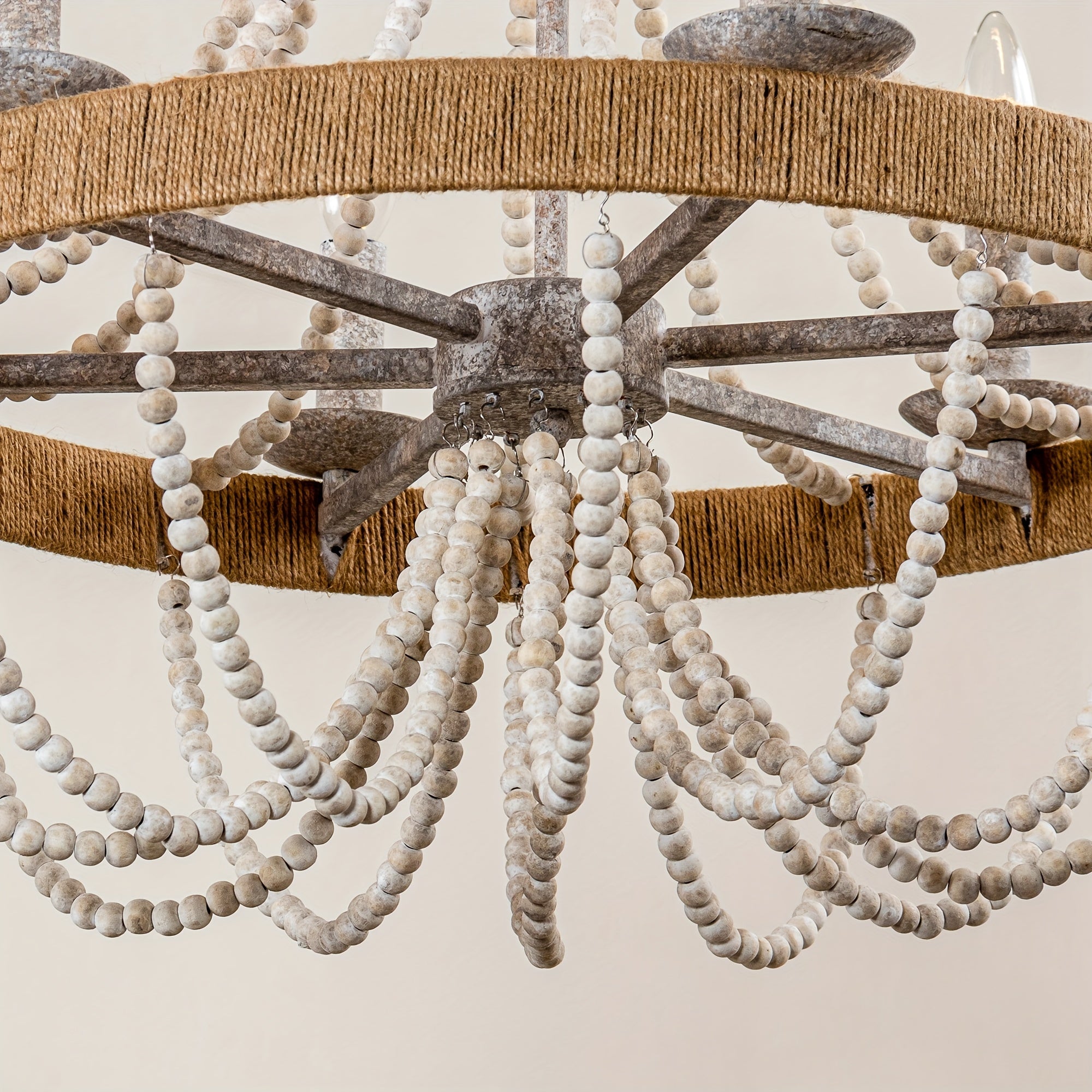 Rustic 4-Light Farmhouse Chandelier – Industrial Ceiling Light for Kitchen & Dining Room