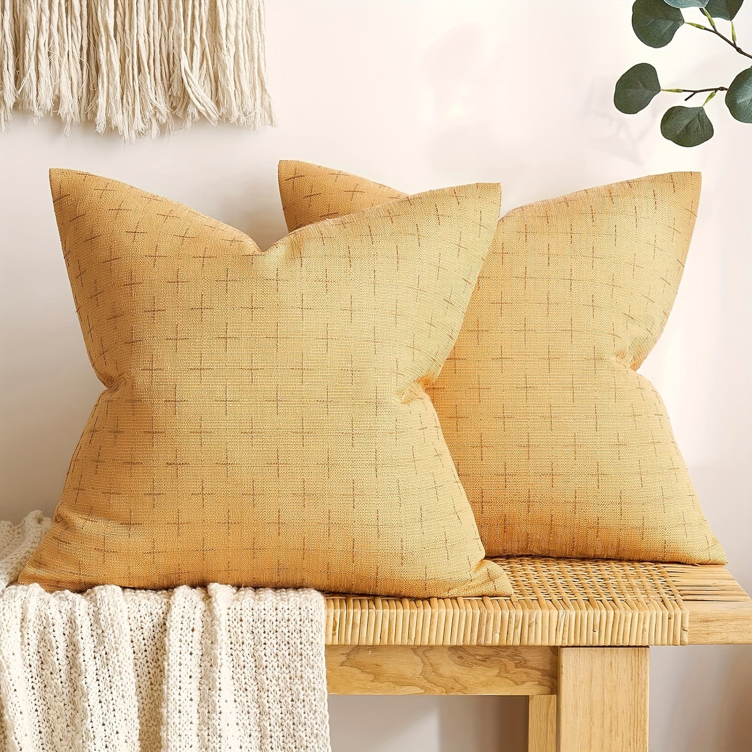 Cross-stitch Decorative throw Pillow Cover