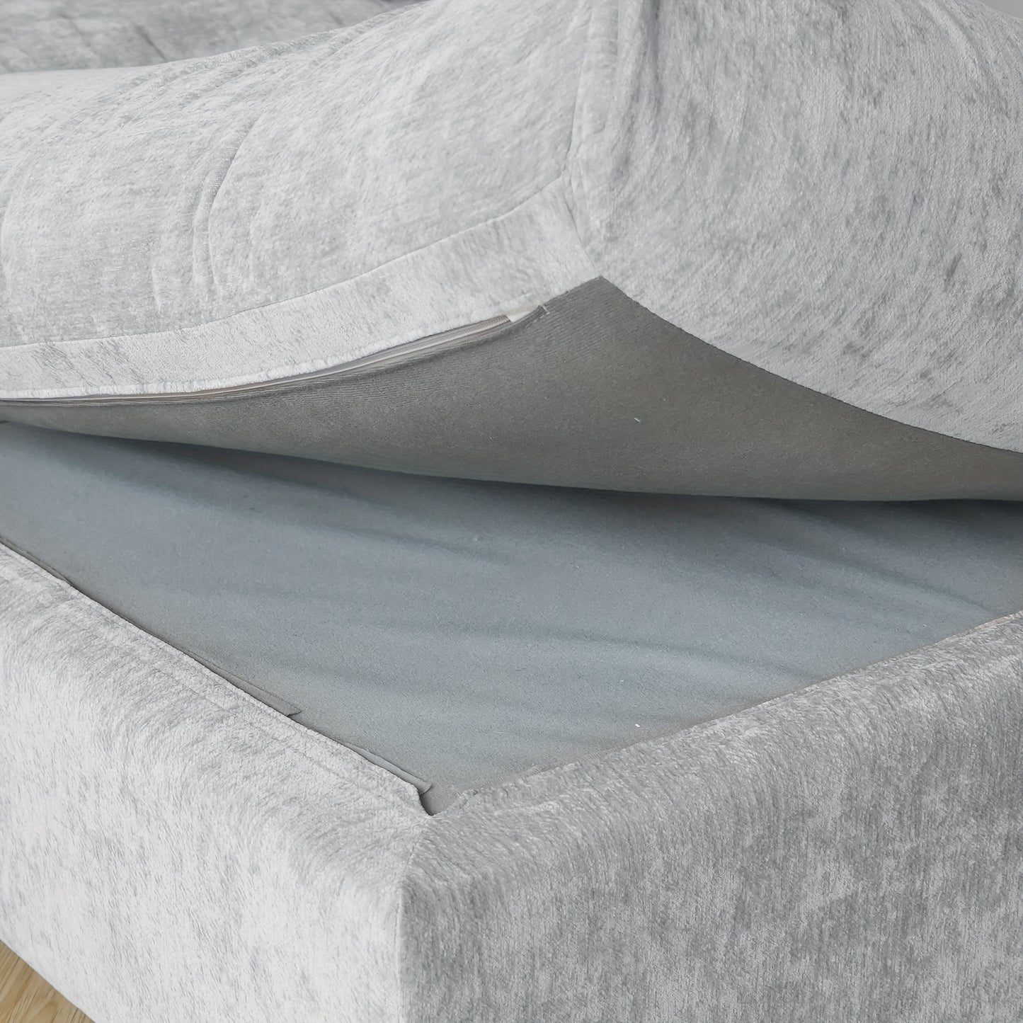 Montclair 134” Modular Lounge Sofa | Oversized L-Shape with Ottoman