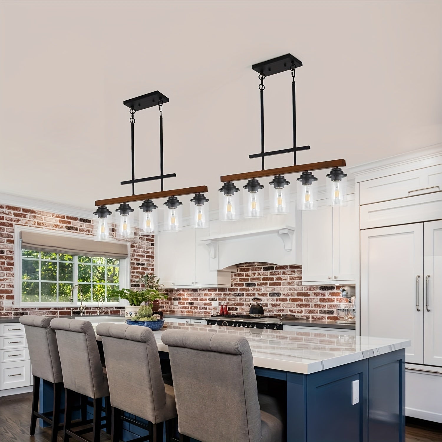 Ridgewood Rustic Barrel Chandelier – Semi-Flush Mount”