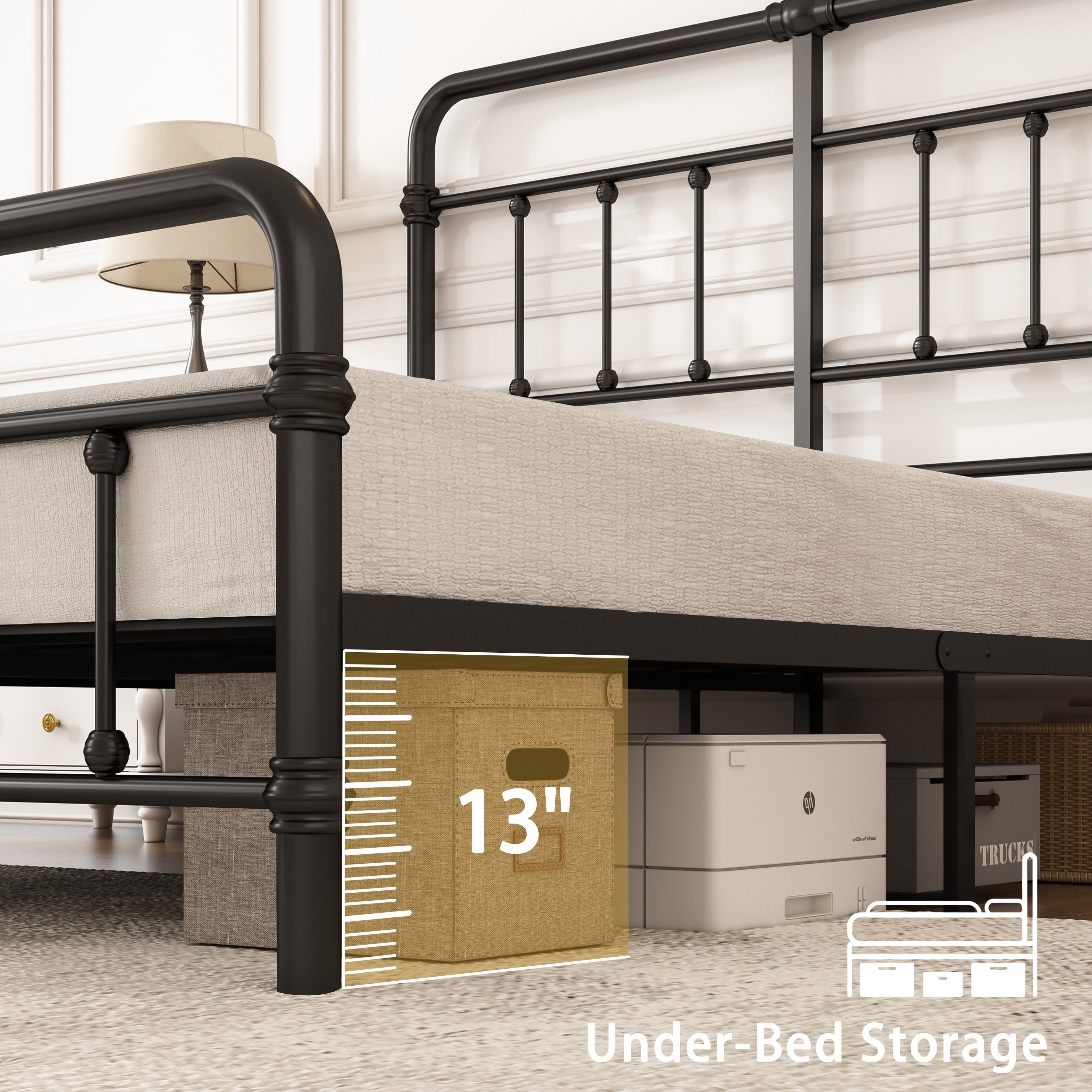 Antique Farmhouse Metal Bed Frame