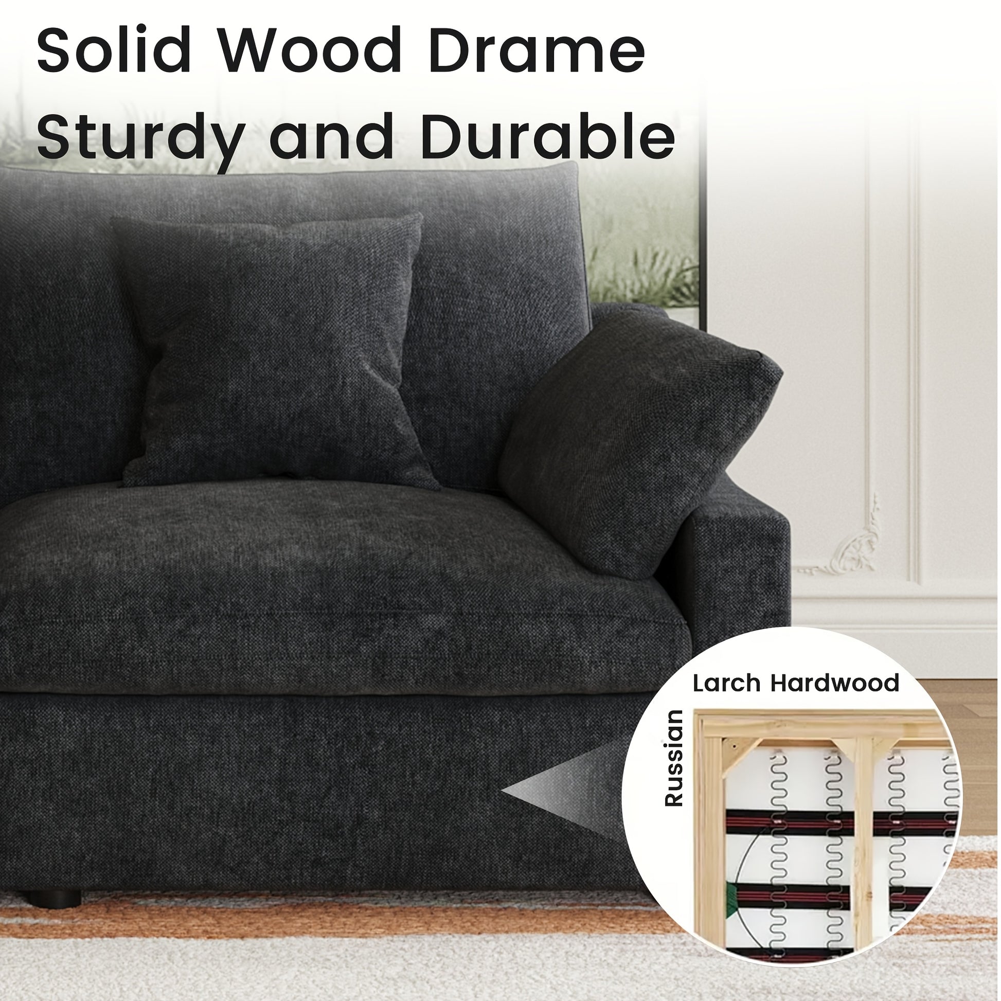 Chic Woods Home Collection — The Fairmount Modular Cloud Sectional - solid wood furniture by Chic Woods