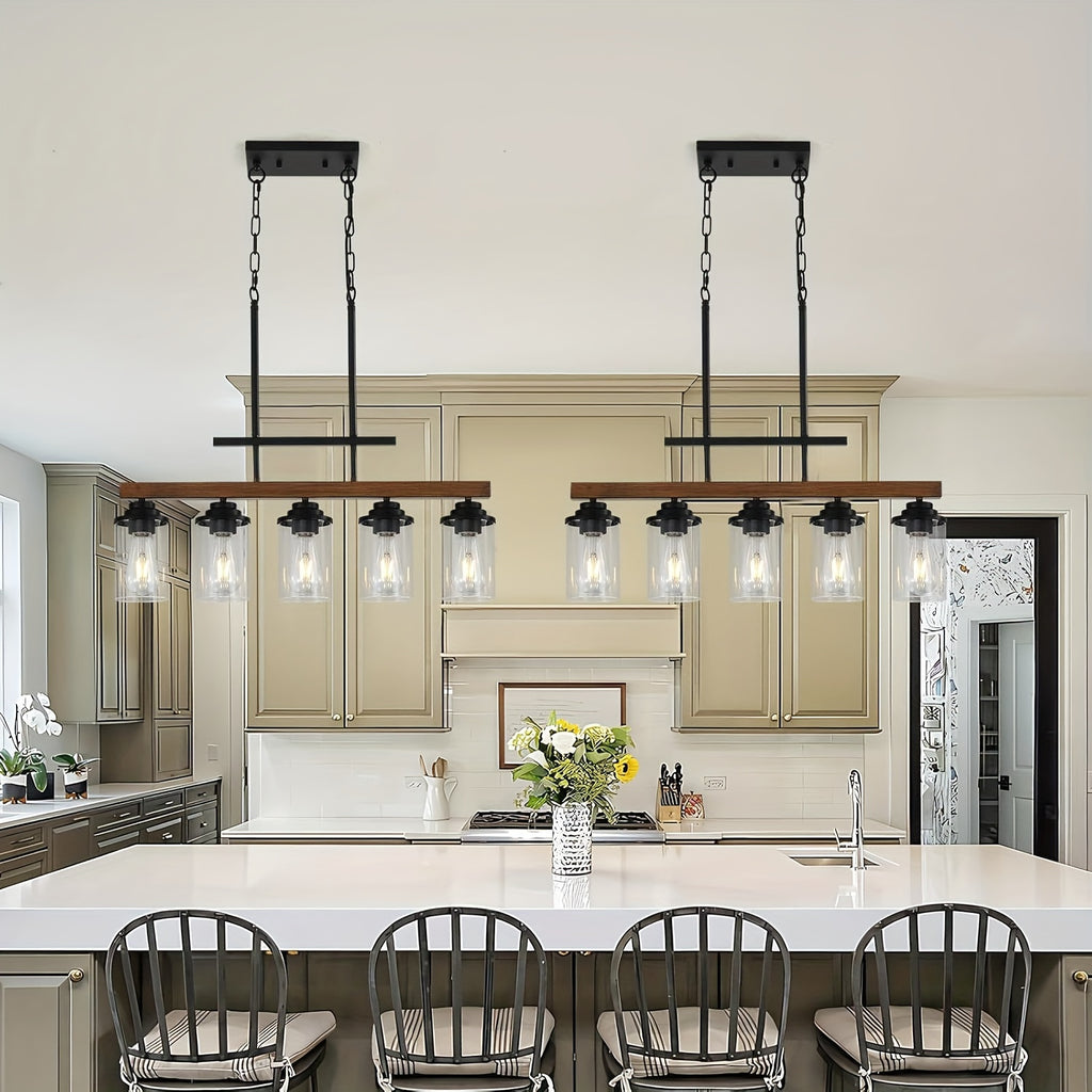 Ridgewood Rustic Barrel Chandelier – Semi-Flush Mount”