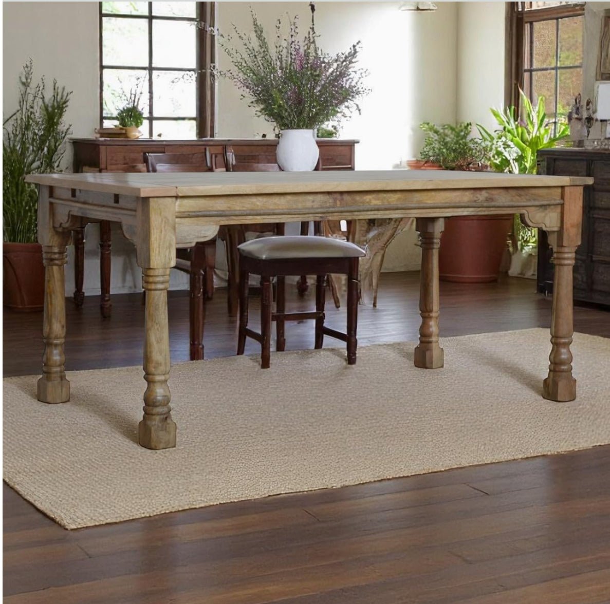 The Harveststead Extendable Mango Wood Dining Table - solid wood furniture by Chic Woods