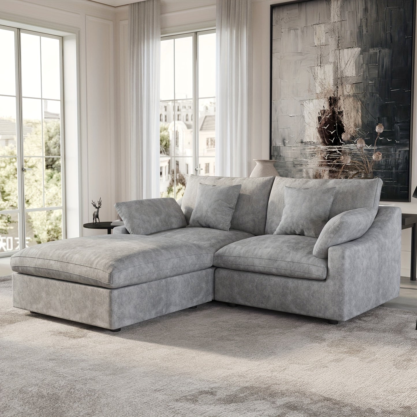 Chic Woods Home Collection — The Fairmount Modular Cloud Sectional - solid wood furniture by Chic Woods