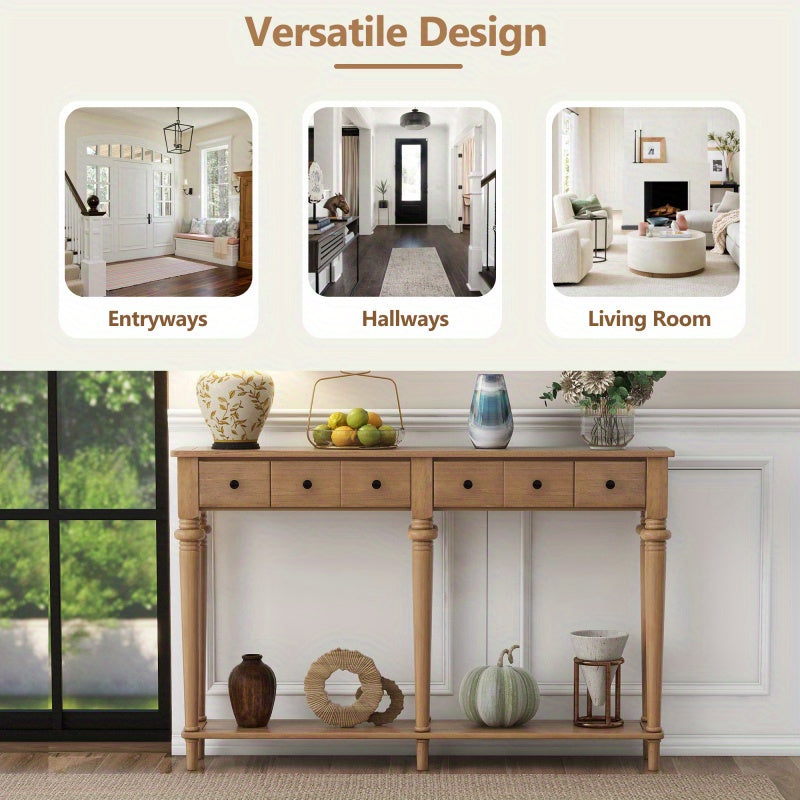 narrow Pine Console Table