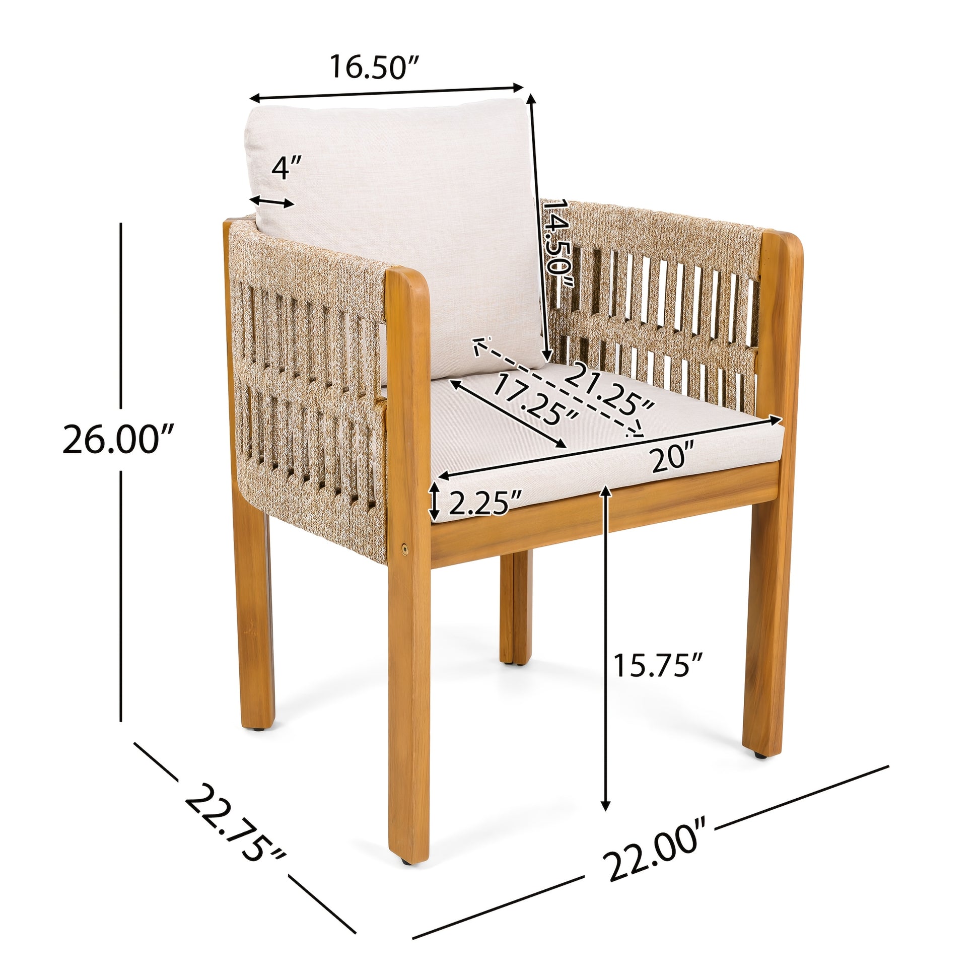 5pcs Outdoor Lovewood Dining Table And Chairs, 4pcs Club Art Rope Woven Dining Chairs with Waterproof Seat Cushions, 1 Curved Terrace Dining Table, Stylish And Modern Backyard Garden Coffee Table And Chairs