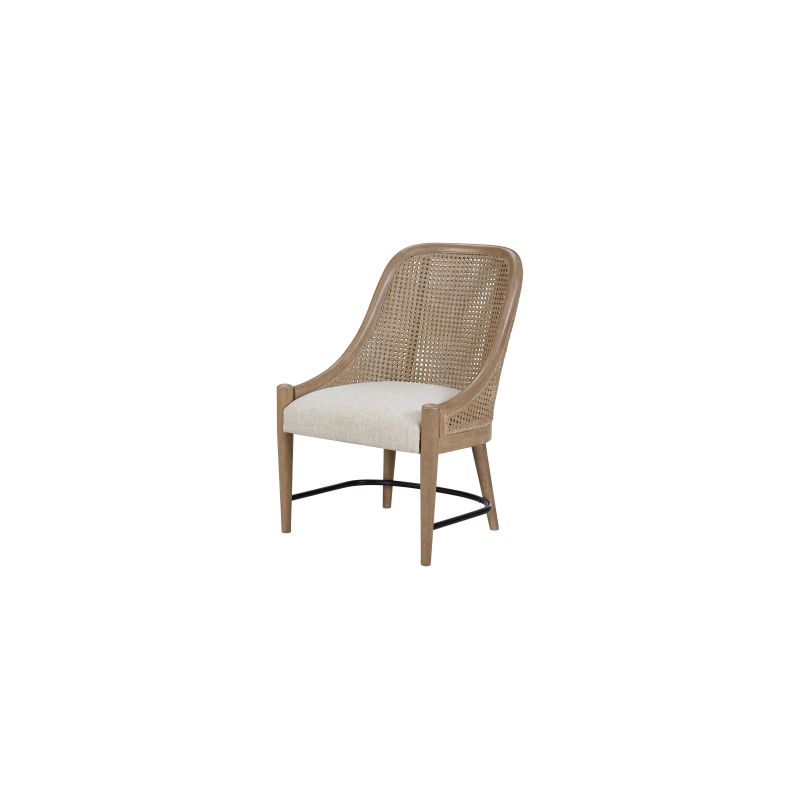 Round Expandable Table with Leaf 4 Host Cane Backed Chairs And Glass Door Server 6pcs