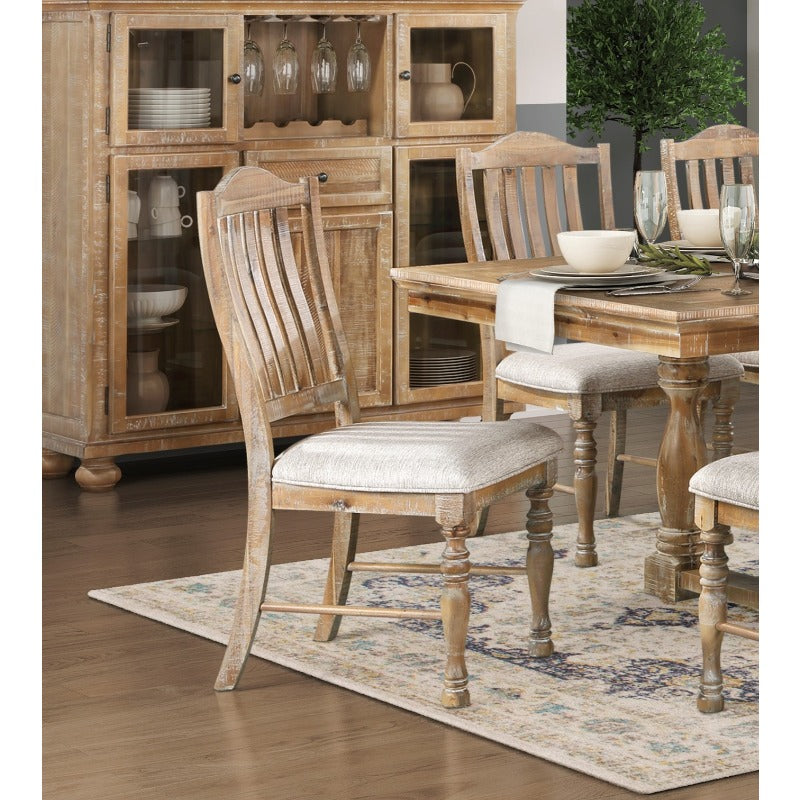 Wheatfield Slat-Back Dining Chairs (Set of 2)
Textured Upholstery | Farmhouse Warmth
