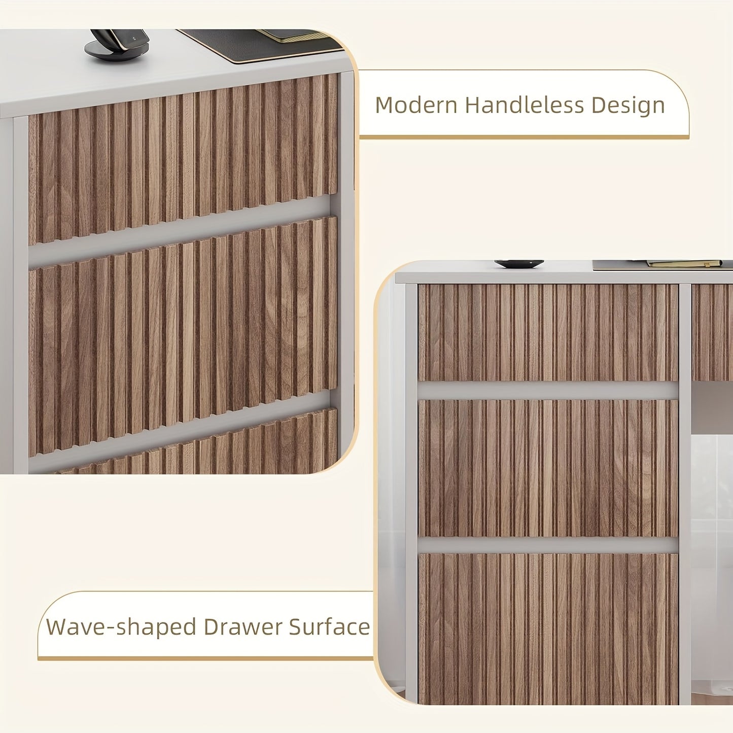 Chic Woods Home Collection — The Mercer 48” Storage Desk - solid wood furniture by Chic Woods