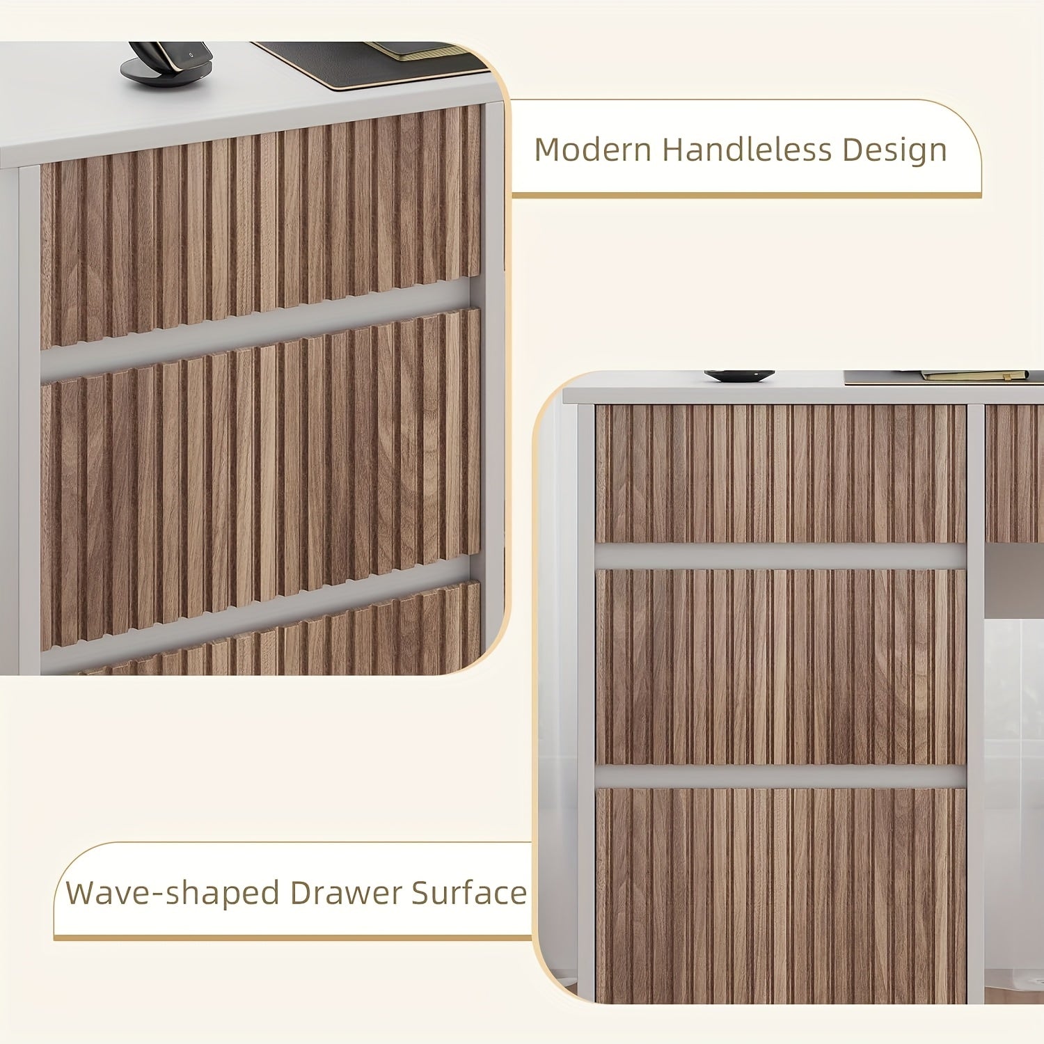 Chic Woods Home Collection — The Mercer 48” Storage Desk - solid wood furniture by Chic Woods