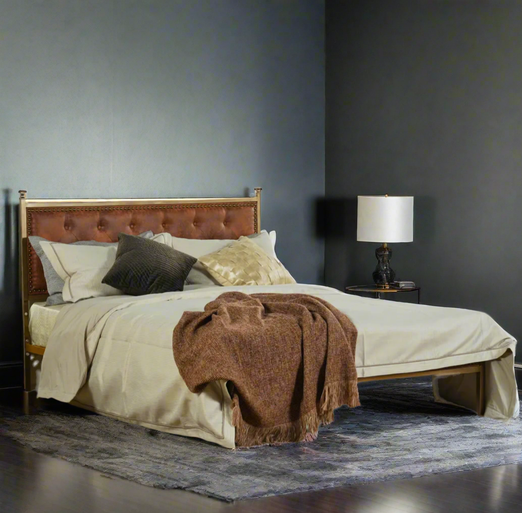 Urban glam tufted Queen size platform bed
