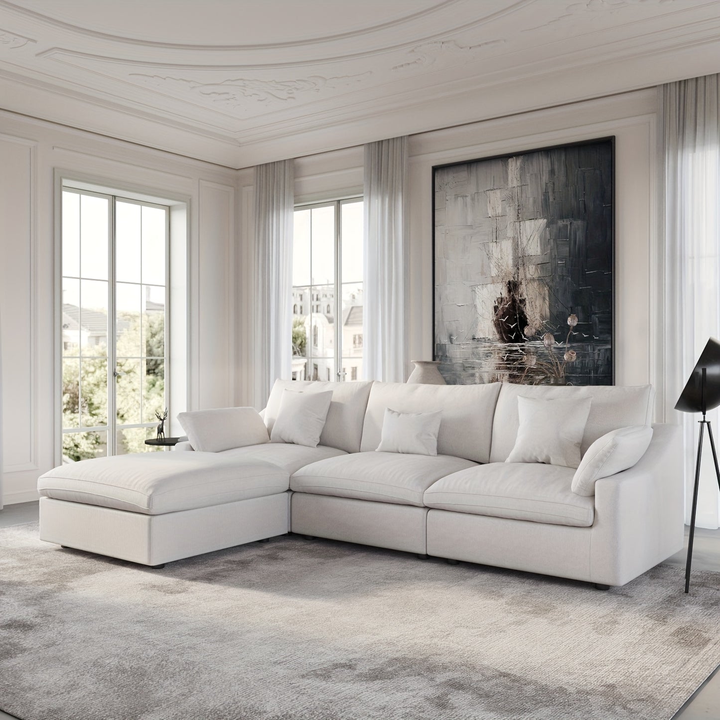 Chic Woods Home Collection — The Fairmount Modular Cloud Sectional - solid wood furniture by Chic Woods